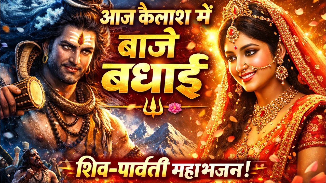 आज कैलाश में बाजे बधाई 🔱 | Shiv Parvati Mahashivratri Bhajan #bhajan #mahashivratri #bhakti 