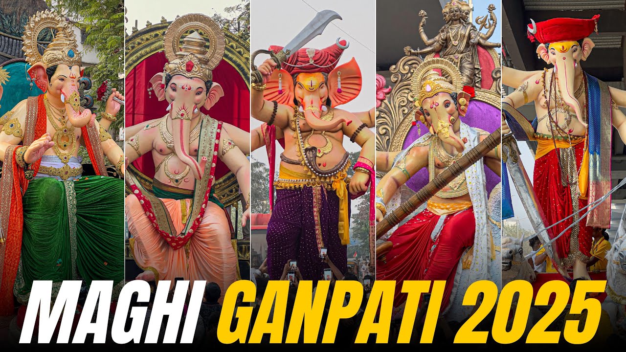 Mumbai's Maghi Ganpati Aagman Sohala 2025 At Kandivali & Charkop | Maghi Ganeshutsav 2025