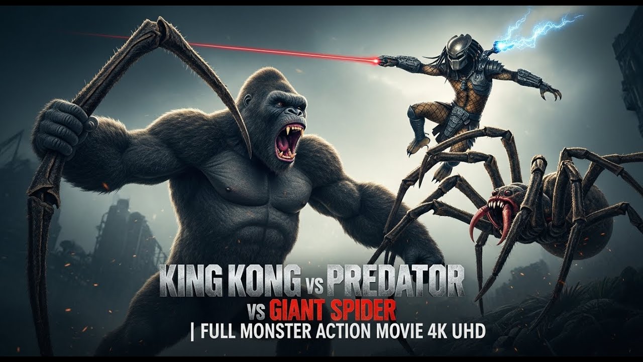 The ULTIMATE Showdown: King Kong vs Predator vs Giant Spider Who Wins?!