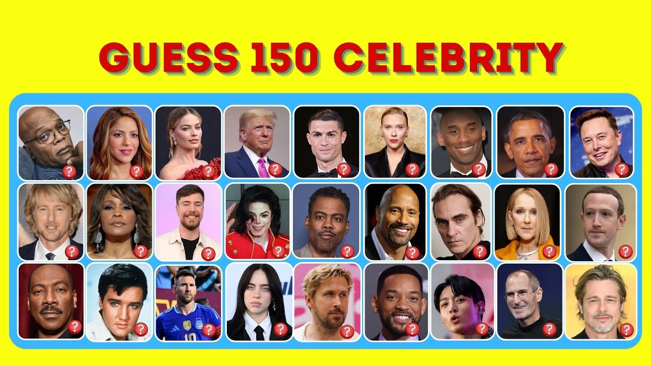 Guess The Celebrity in 3 Seconds | 150 Famous People Everyone Knows