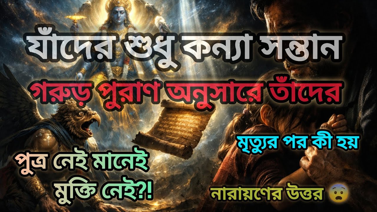 পুত্র নেই শুধু কন্যা সন্তান? তাহলে পরকালে কী হয়? | গরুড়ের প্রশ্নে নারায়ণের গোপন উত্তর Puran Katha