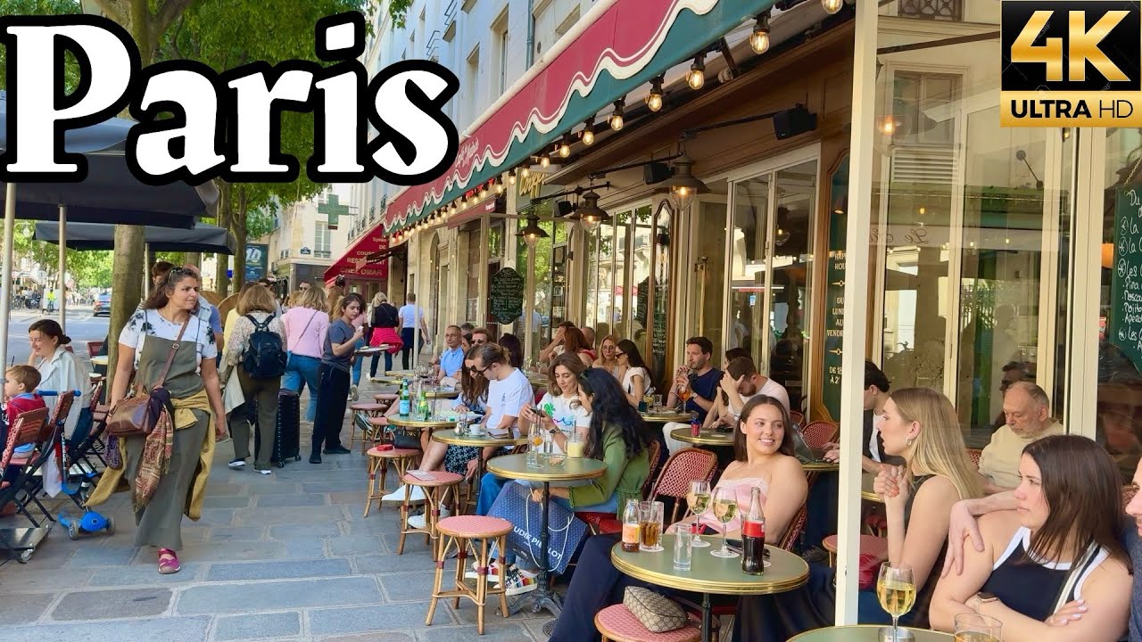 Paris, R&eacute;publique walking tour 4k 2024/Evening Walking tour