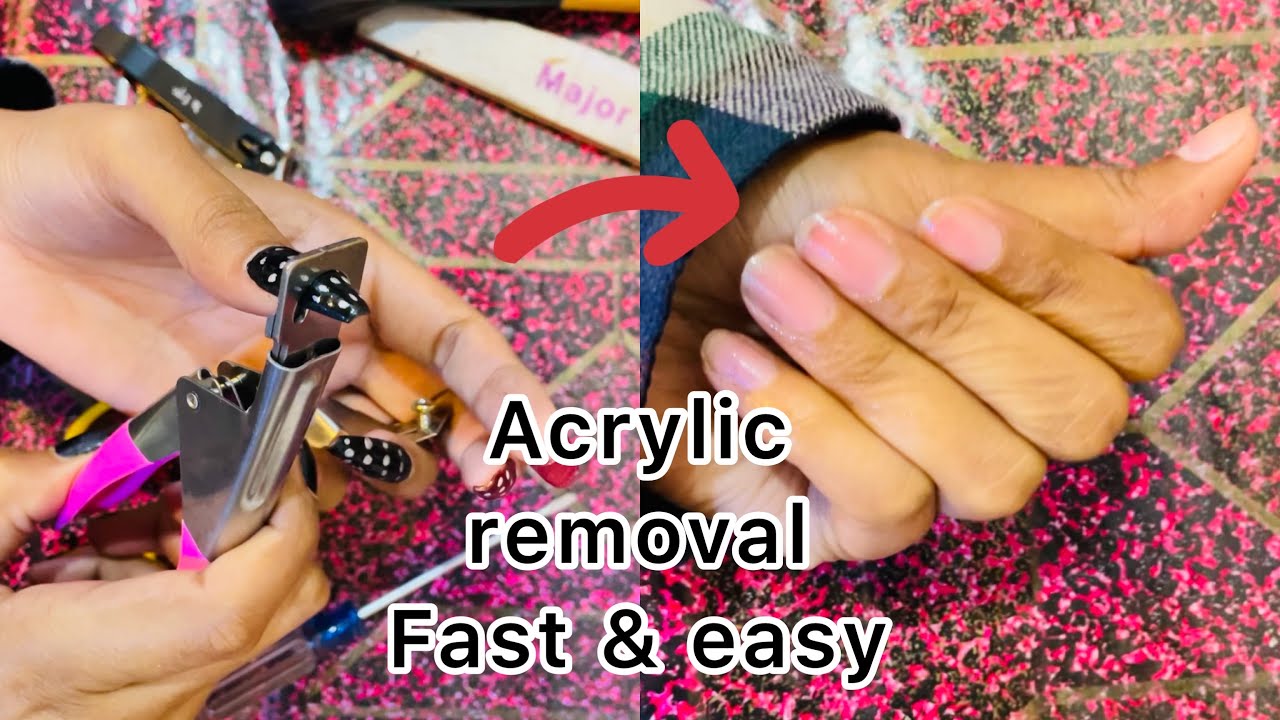 nail clipper is broken | Watch Me Remove My acrylic Nails at Home