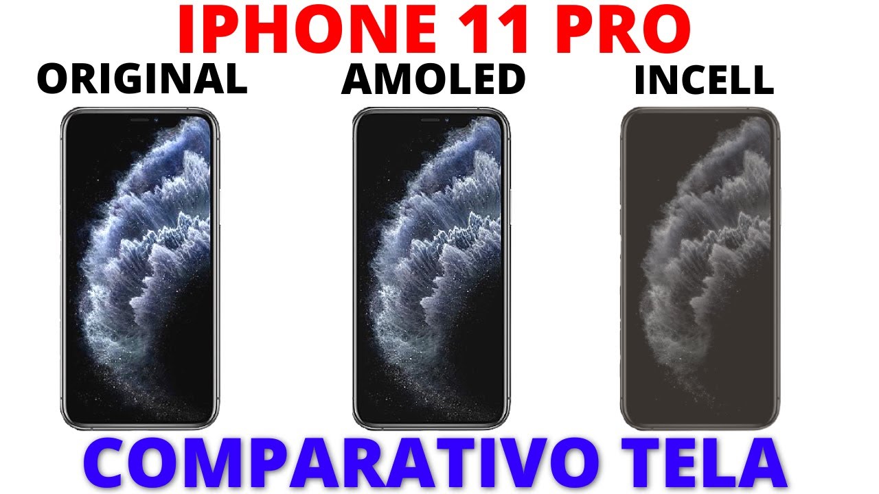 Comparativo de tela Original, Amoled e Incell iPhone 11 pro - FLY Distribuidora