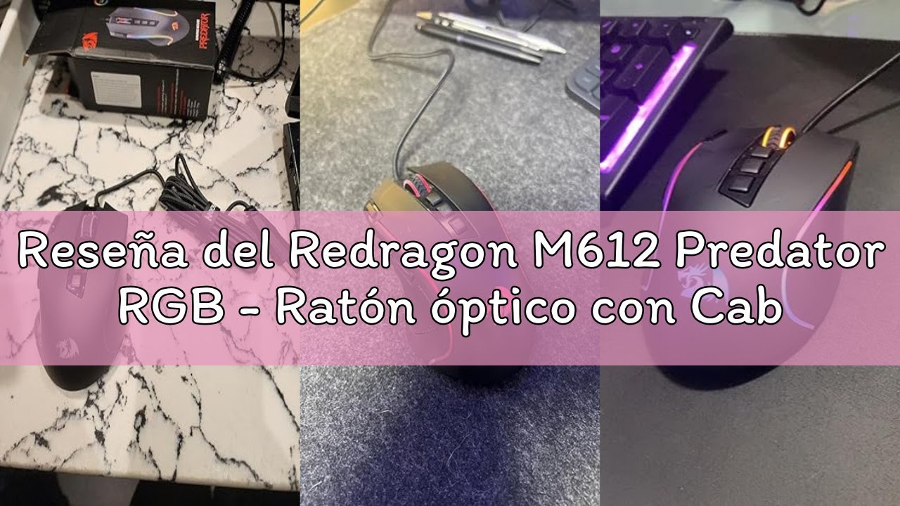 Reseña del Redragon M612 Predator RGB - Ratón óptico con Cable de 8000 dpi con 11 Botones programabl