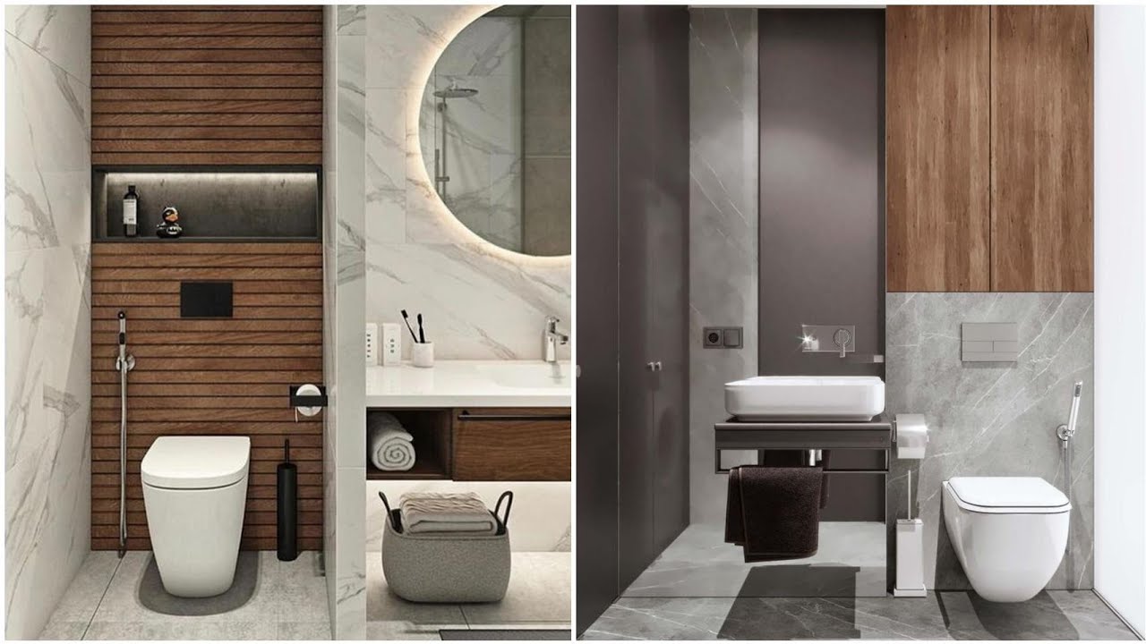 110 Modern powder bathroom design and decorating ideas - Small washroom design ideas for guests