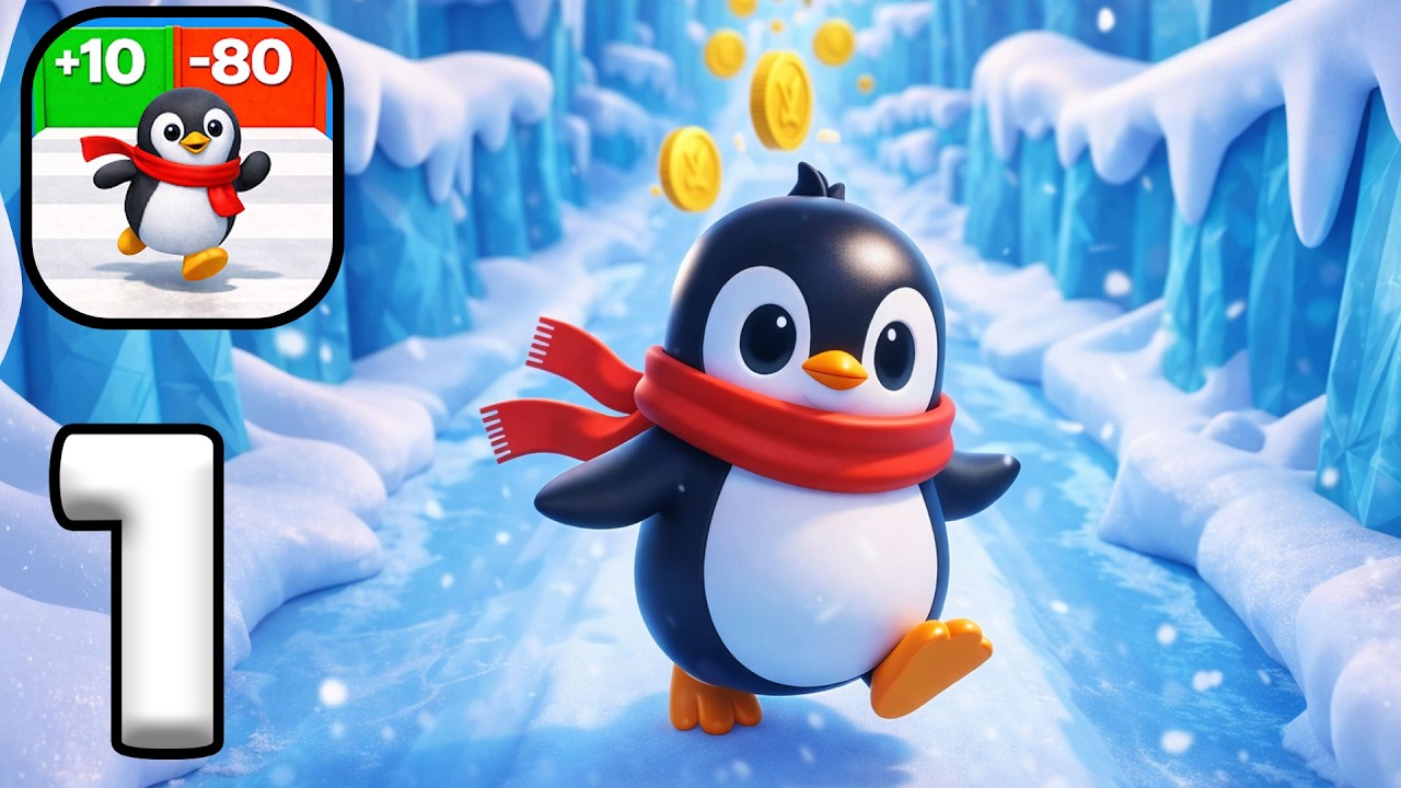 Penguin Evolution Runner 3D Gameplay Walkthrough Part 1 🐧 Ice Run Challenge Android & iOS