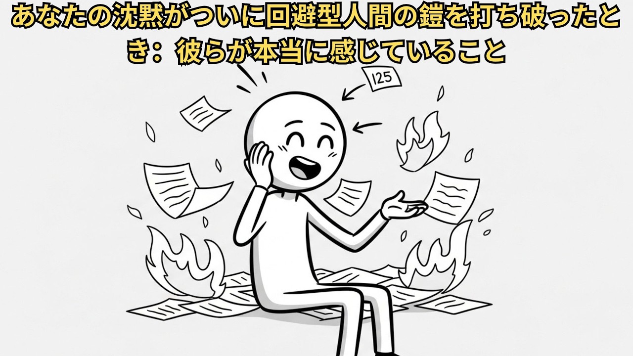 あなたの沈黙がついに回避型人間の鎧を打ち破ったとき：彼らが本当に感じていること