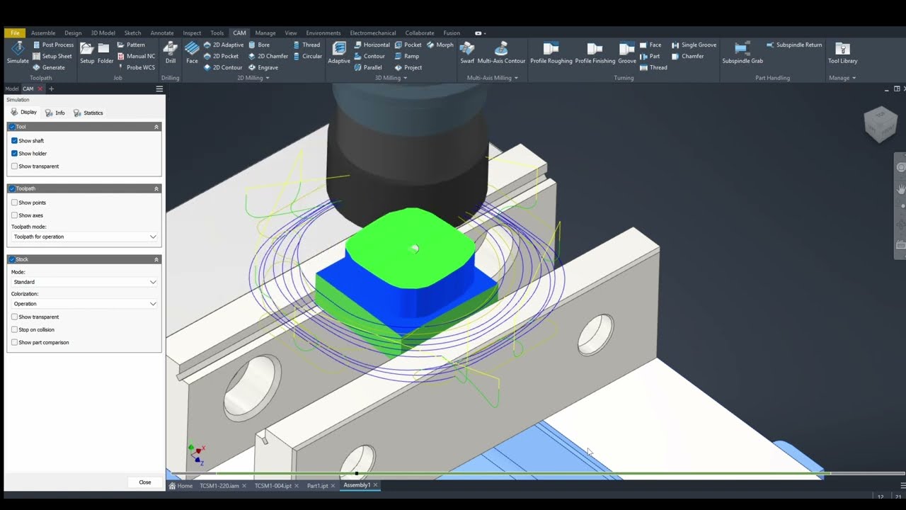Quick intermediate CAD & CAM demonstration in Inventor | CC Lesson No.3