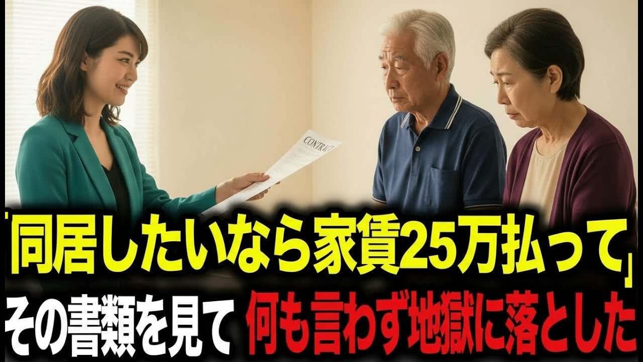 同居を望むなら家賃は25万。その書面を読んだ私が、最後まで沈黙を貫き地獄へ突き落とした