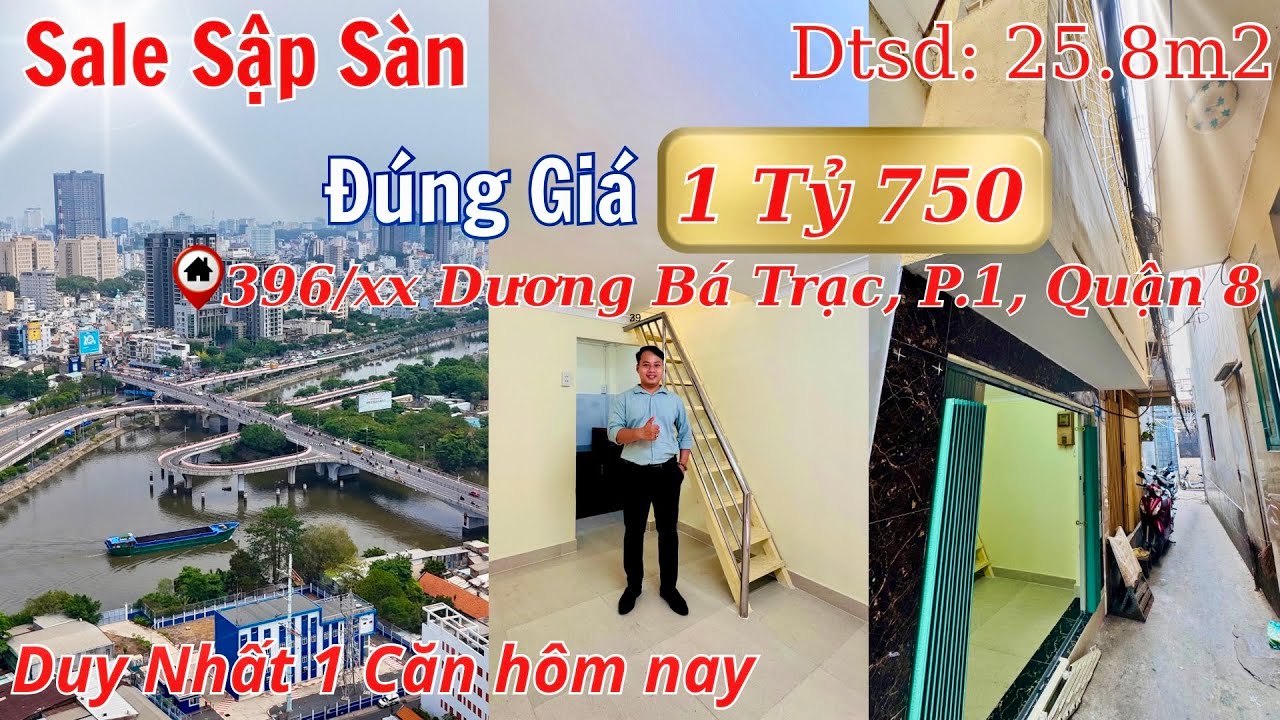 Căn Nhà Cực Rẻ Ở TRUNG TÂM QUẬN 8 NGAY DƯƠNG BÁ TRẠC_P.01_1Tỷ75_Shr, hẻm 2m vị tri đẹp✔ Xem Ngay🤩