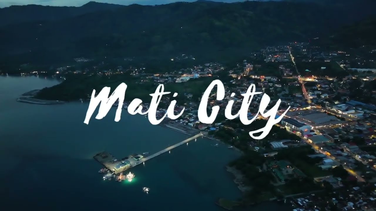 Mati City Aerial view at night