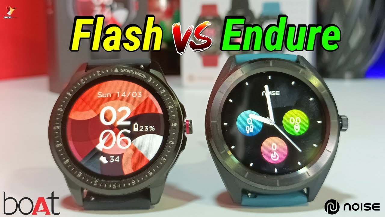 boAt Watch Flash vs Noise NoiseFit Endure Smart Watch Comparison | HINDI | Data Dock