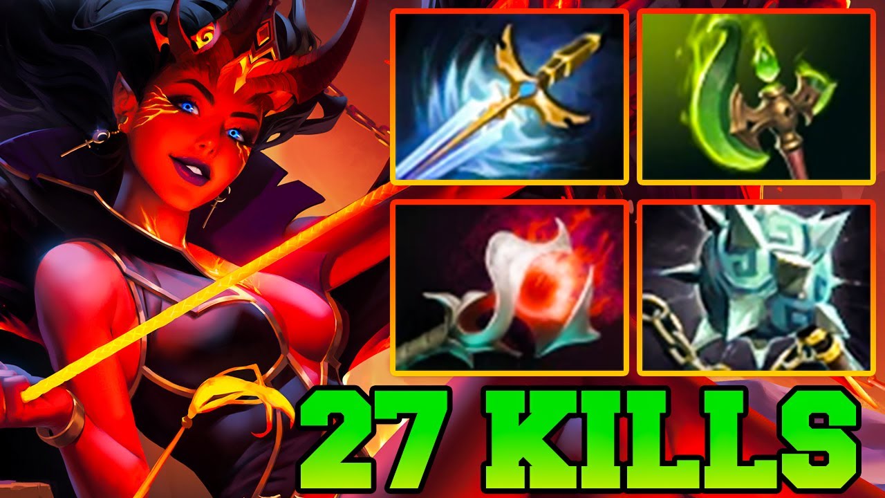 27 Kills QOP Dota 2 Mid - Best Queen Of Pain Dota 2 Pro Gameplay Guide Build 7.35