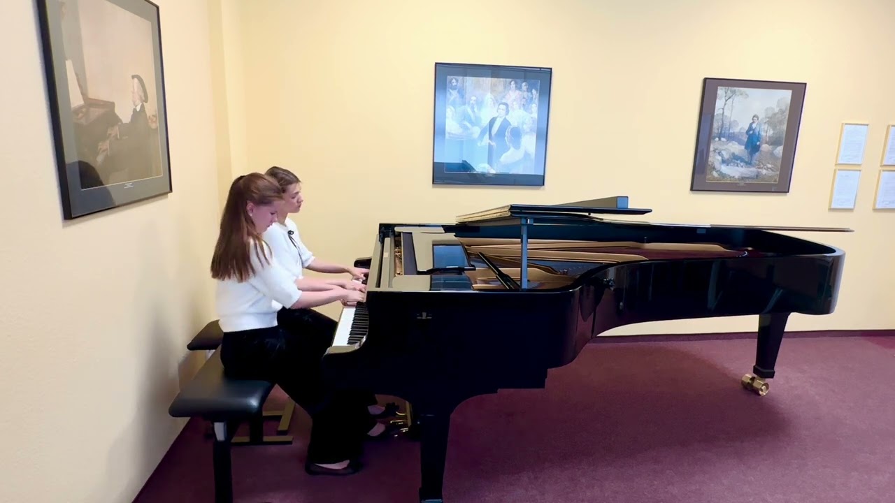 Fanny Mendelssohn-Hensel. Drei Stücke für Klavier zu vier Händen. KAJA & KLĖJA KAŠUBAITĖ (15,14 y.o)