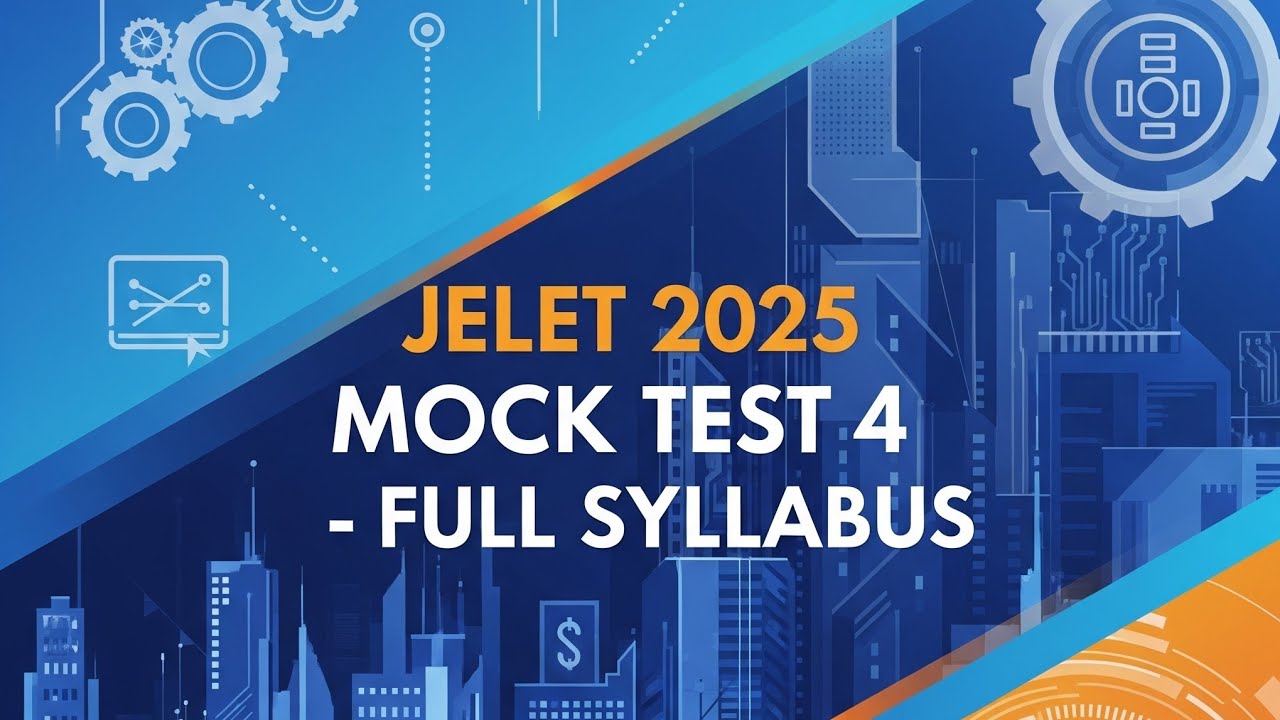 JELET 2025 Mock Test Series | Mock Test Paper 4 | 50 Questions Full Syllabus #jelet2025 #wbjee