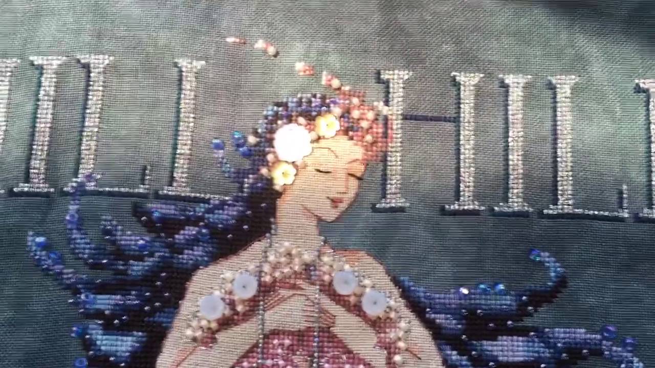 46.Готовая Работа Merchant Mermaid Mirabilia, Nora Corbett СП Тайна Мирабилии.Вышивка Крестом
