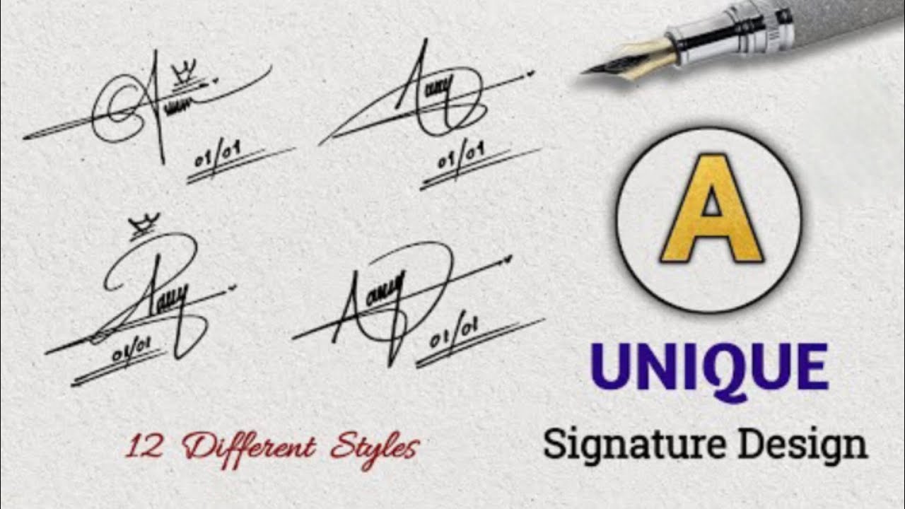 A Letter✨ Unique Signature Design 💫🥰|| Best Creative & Stylish Signature Styles 🥰||