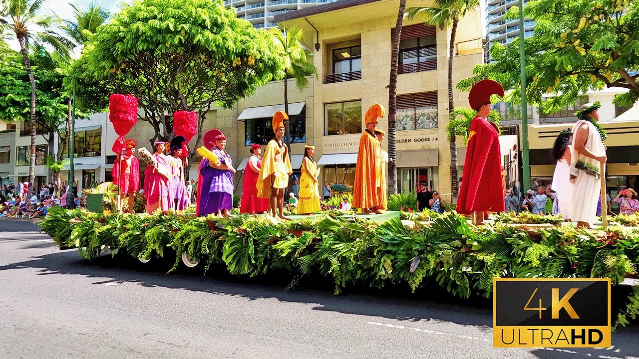 [4K] Hawaii |  74th Annual Floral Parade Virtual Tour - Aloha Festivals 2022