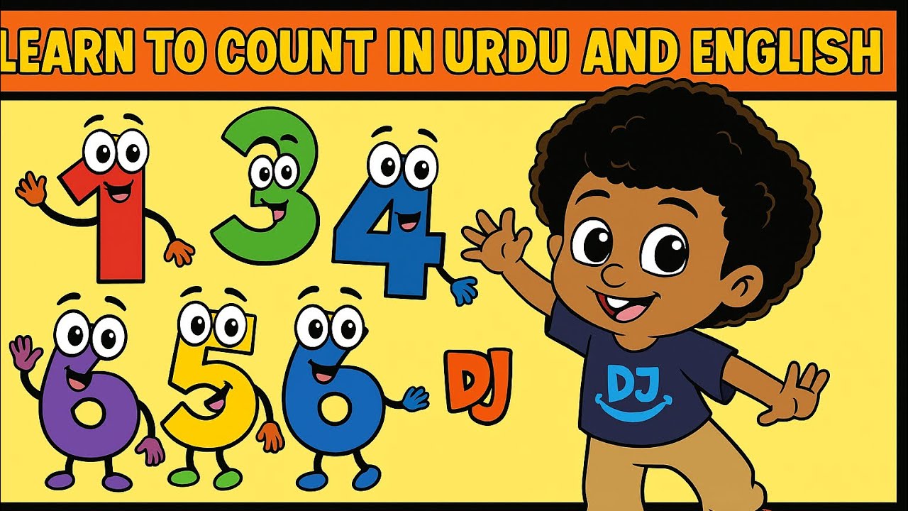 Learn to Count in Urdu and English with DJ | Fun Numbers for Toddlers & Preschoolers