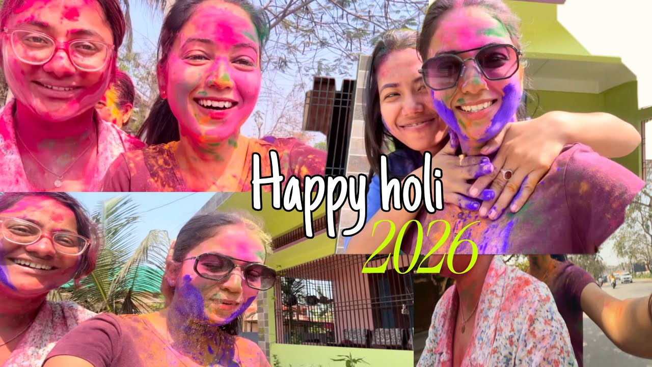 Holi vlog 2026|| বিয়াৰ পিছত প্ৰথমবাৰ ফাকুৱা খেলিব ওলাই গ’লো 😍