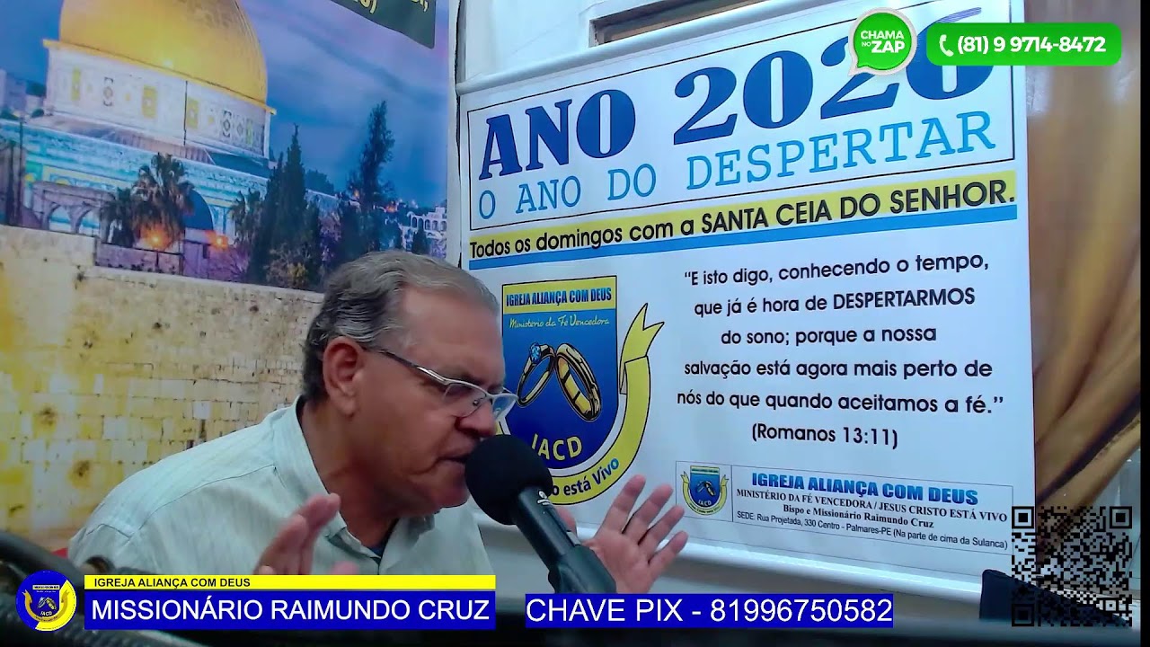 Transmissão ao vivo do Missionário Raimundo Cruz