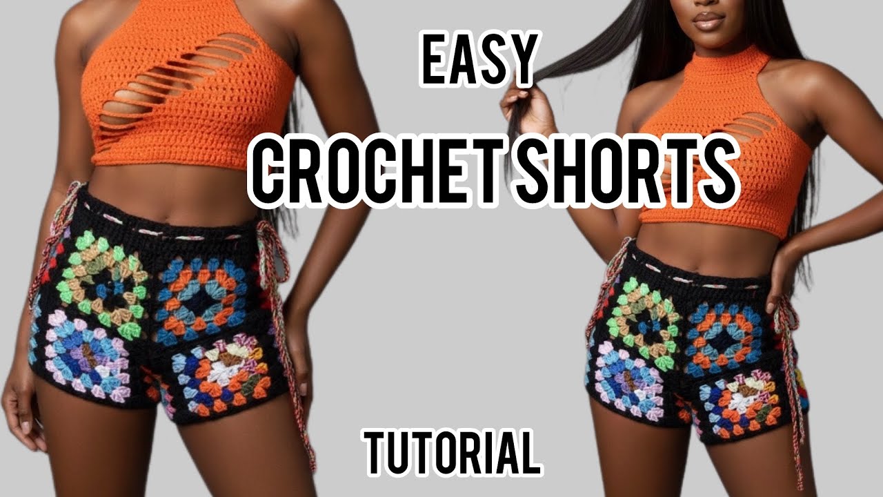 EASY Crochet Granny Square Shorts 🧶 Beginner Friendly & Stylish