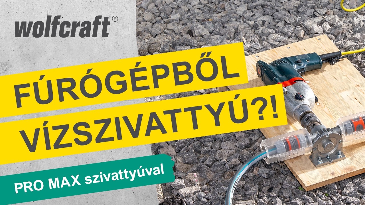 Fúrógépből vízszivattyú? Medence leeresztése percek alatt 3000 l/h | wolfcraft