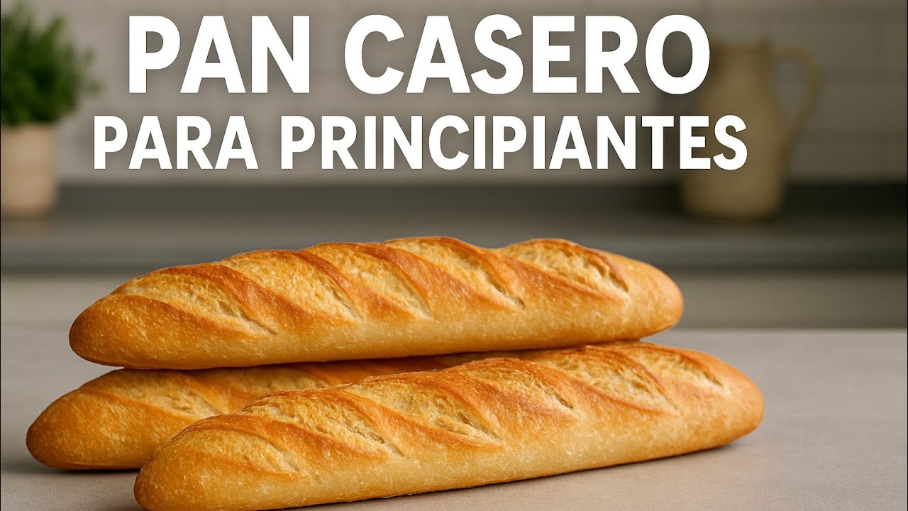 Cómo hacer pan casero amasado a mano con horno convencional paso a paso. (4 barras)