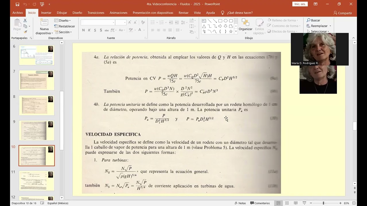4to. E.S. - Mecánica de Fluidos - 2025.2 - María D. Rodríguez R.
