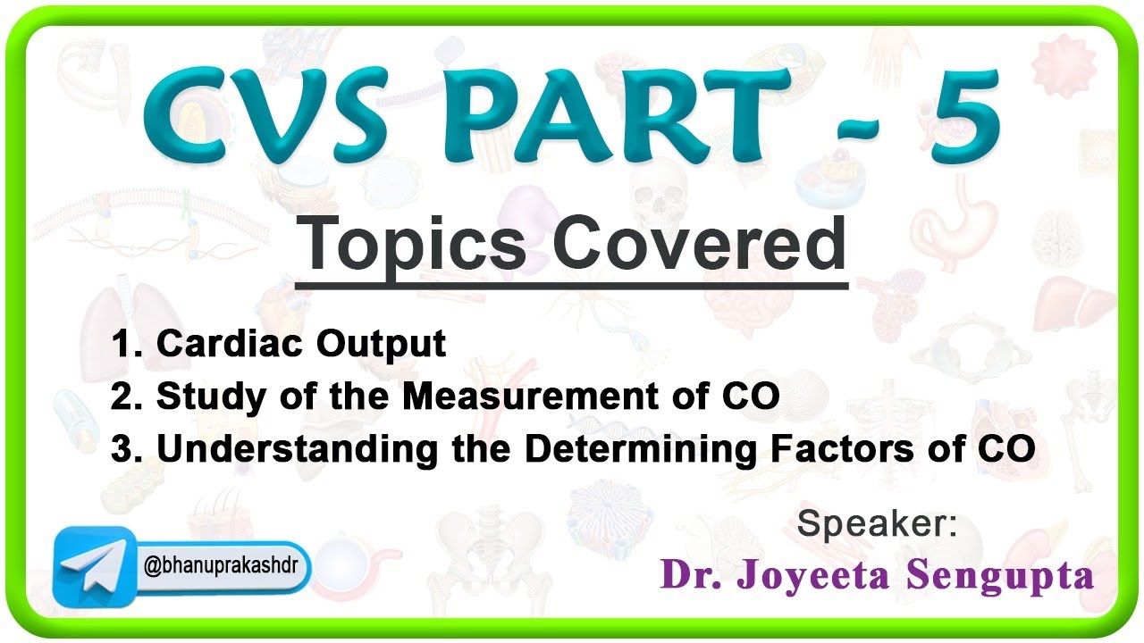 Cardiovascular Physiology : measurement of Cardiac output and Factors determining cardiac output