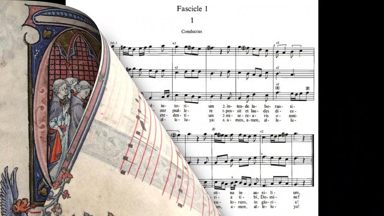 Montpellier Codex, 1, Deus in adiutorum, for 3 bass recorder