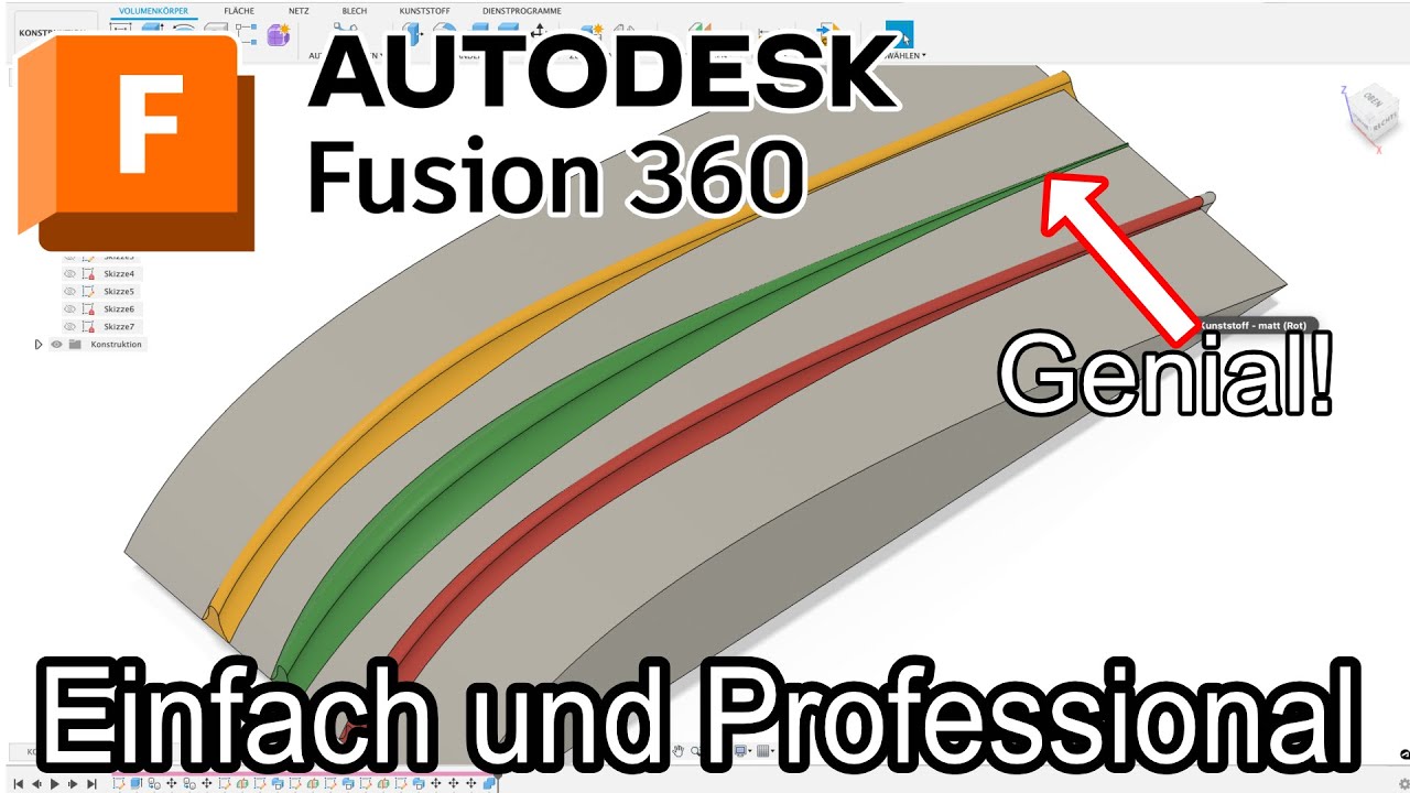 Formen ganz einfach auslaufen lassen | Sweeping Fusion 360