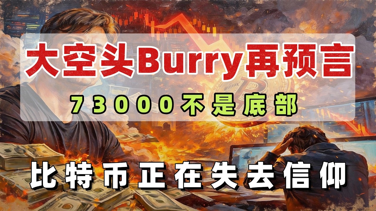 比特币暴跌40%，大空头Burry预言要成真？普通人该如何面对这场“大清算”#股票#美股#投资