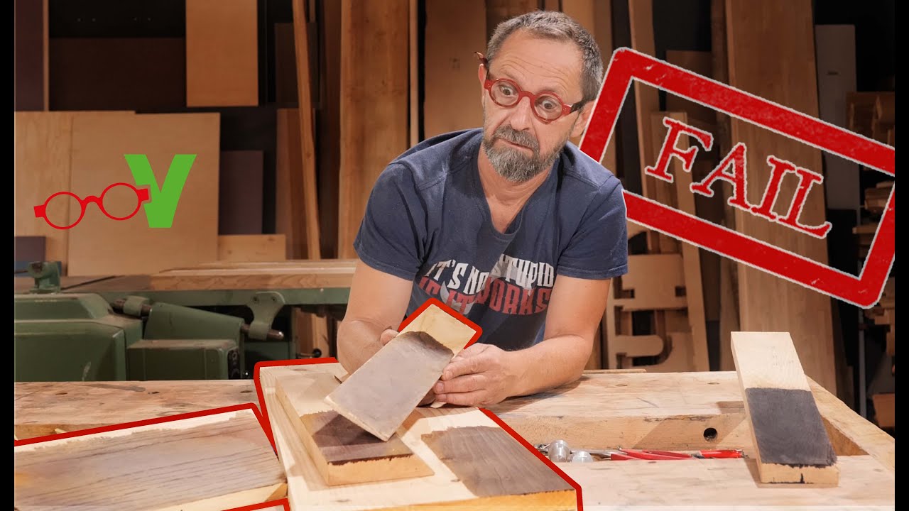 On essaye l'ÉBONISATION sur résineux = FAIL😟