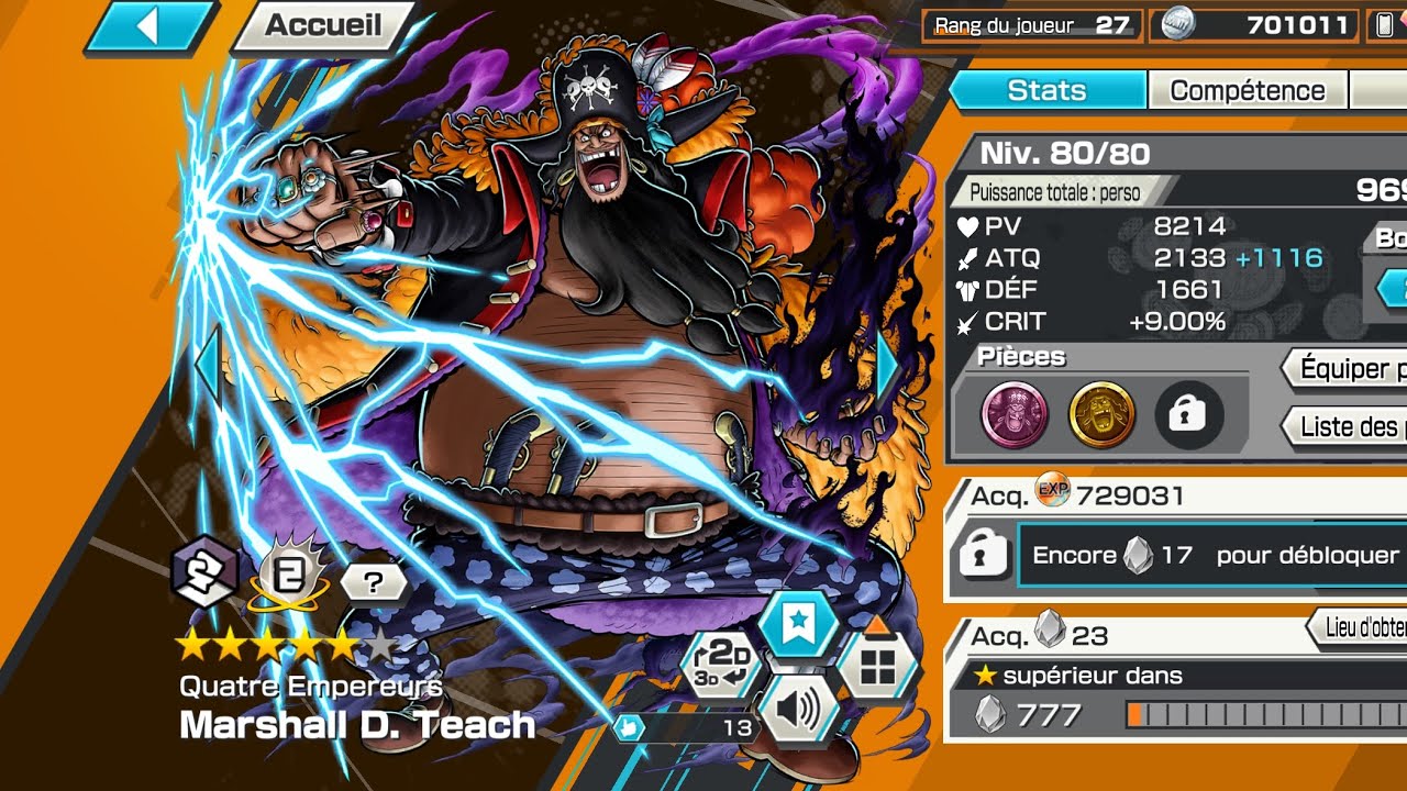 Game Play Barbe Noire V2 (rush ligue SS) |One piece bounty rush 
