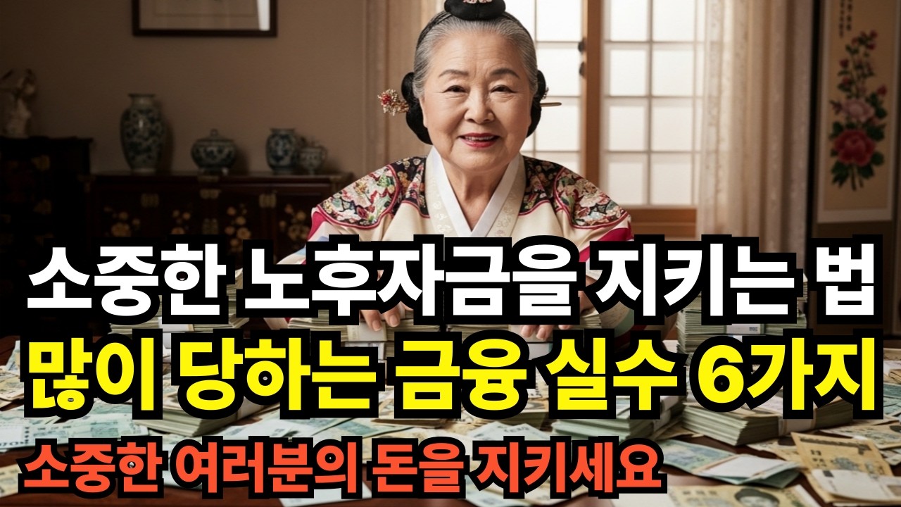 소중한 노후자금을 지키는 법, 많이 당하는 금융 실수 6가지#정보#인생사#돈#노후#조언#절약#건강#노후#대책#병#예방#습관#노년#60대#70대#80대#90대#삶#인생