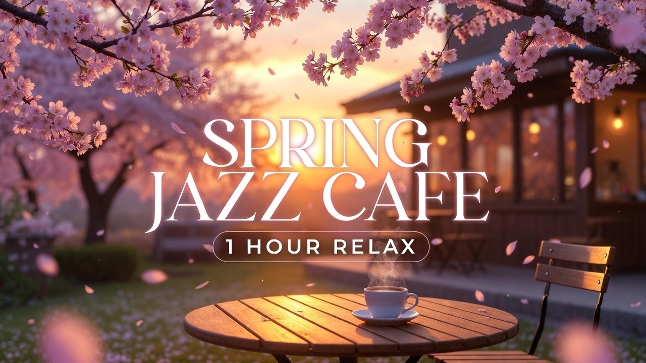 Spring Jazz Cafe ☕ Relaxing Jazz Music for Work, Study & Morning Mood | Cozy Sakura Coffee Ambience