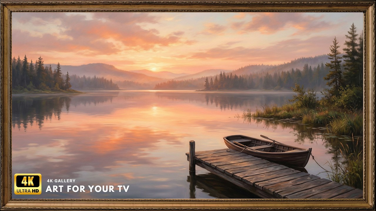 Sunset Valley, Classic Nature Fine Art 4K | Static TV Gallery Background