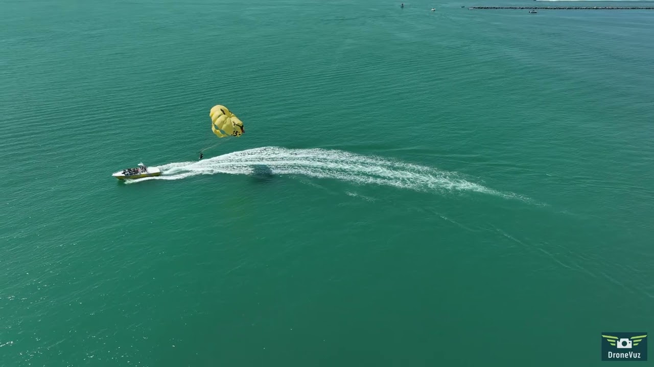 4K Drone Footage of Parasailing Myrtle Beach, SC