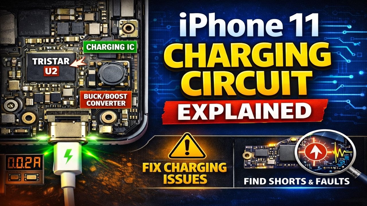 how iphone 11 charging circuit works explained #cpu #ayyappavinjamuri #joysiacademy