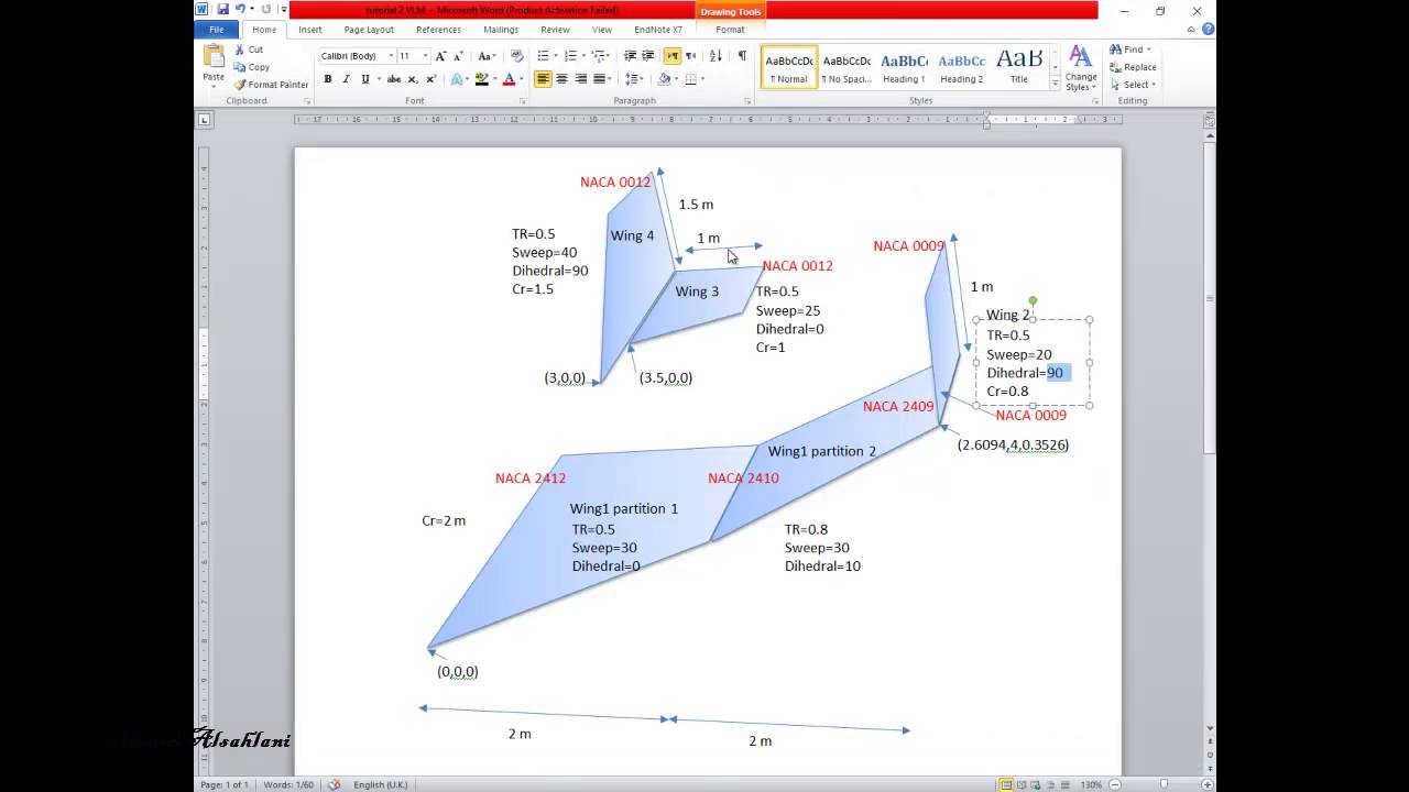 How to model an aircraft using Tornado VLM, Aircraft with winglet