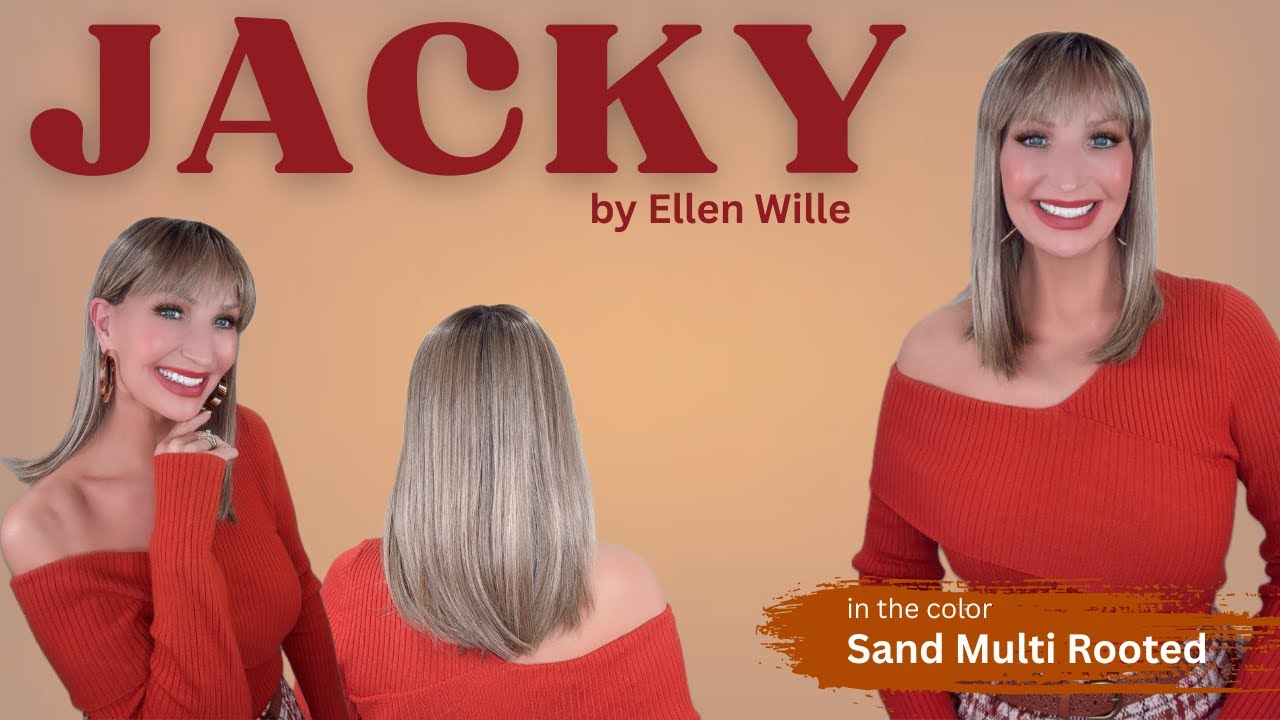 Парик JACKY от Ellen Wille песочного цвета с многослойной корневой системой. Густая челка с гладк...