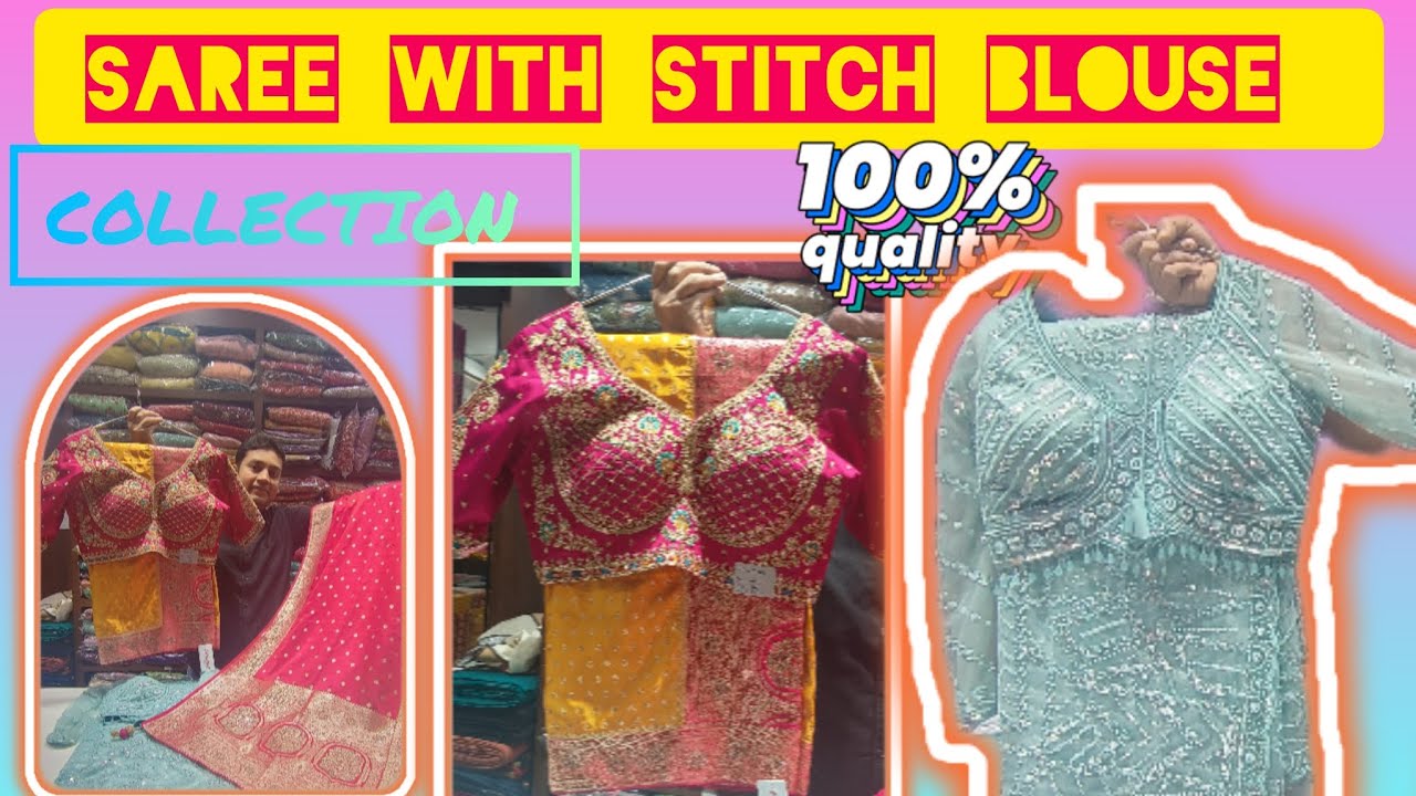 Saree with Stitched Blouse | Ready to Wear | Elegant Ethnic Collection