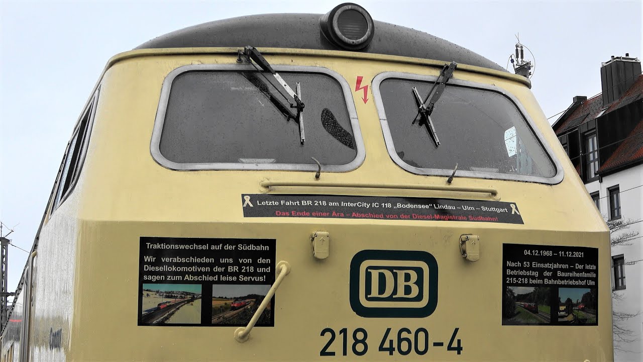 ⚠Letzter⚠ 🇦🇹IC118 Bodensee🇩🇪mit BR218 & RH1144, verlässt letztmalig Lindau-Insel mit 218 460 Conny