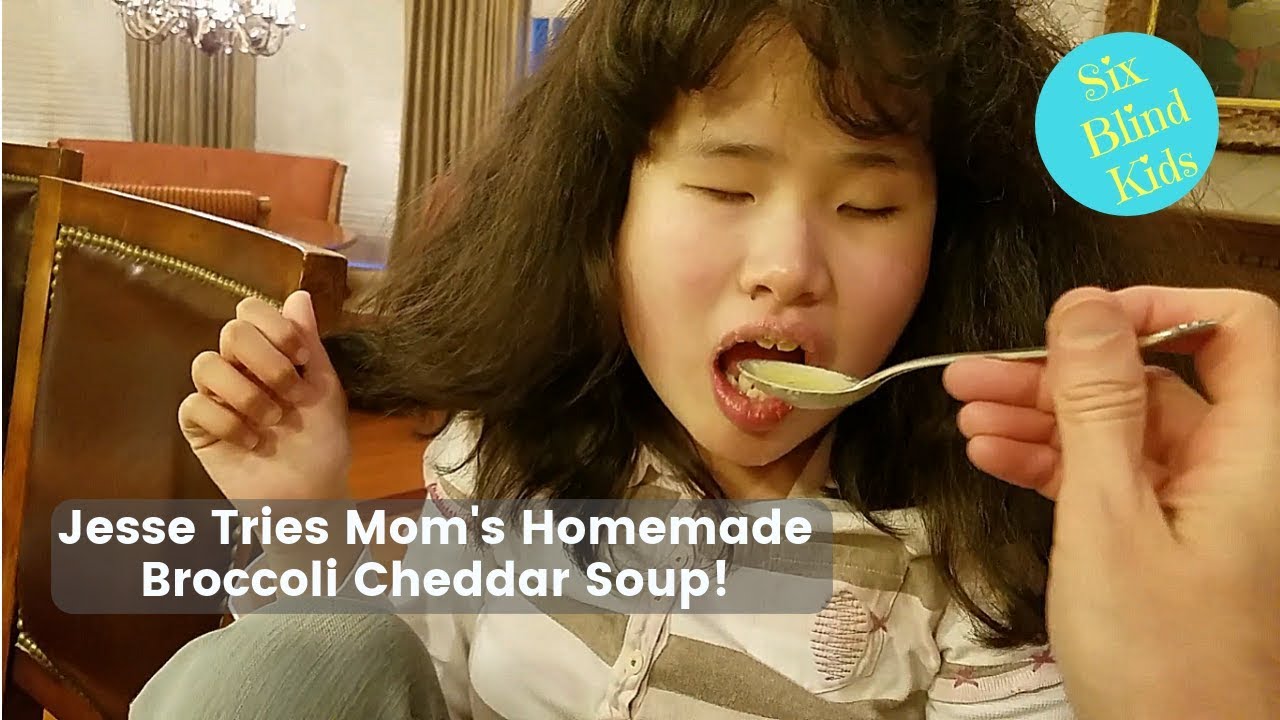 Jesse Tries Mom's Homemade Broccoli Cheddar Soup