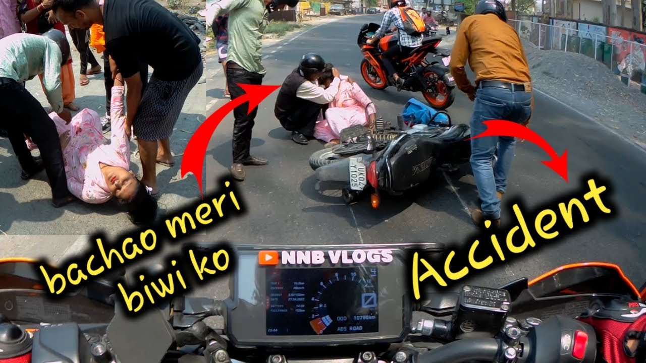 LIVE ACCIDENT Record On My Camera | Bike Crash 😨