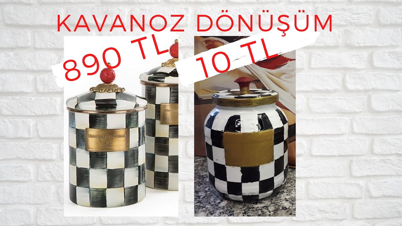 Kavanoz Dönüşüm -  890 TL değil sadece 10 TL MacKenzie Childs Kavanoz