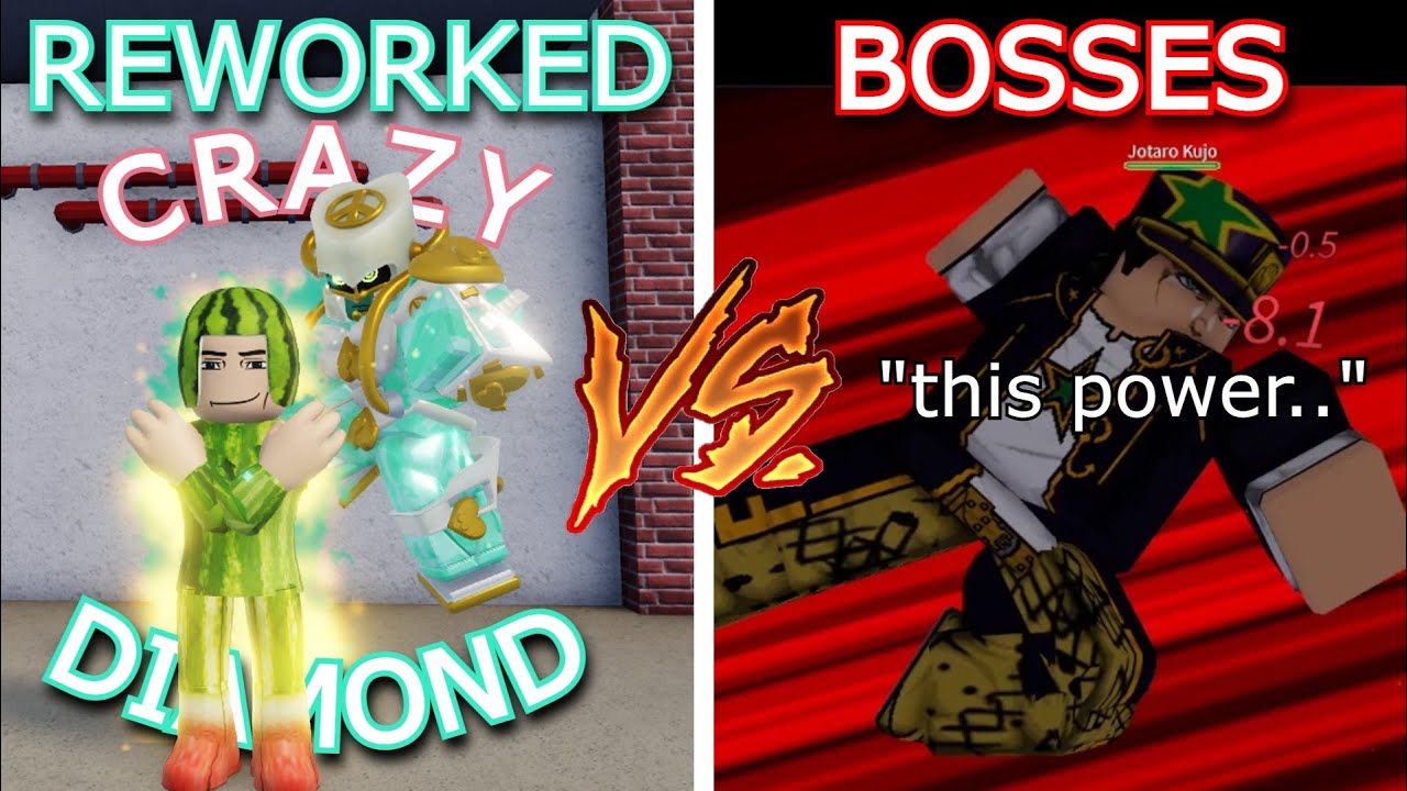 [YBA] REWORKED Crazy Diamond Vs. All Bosses