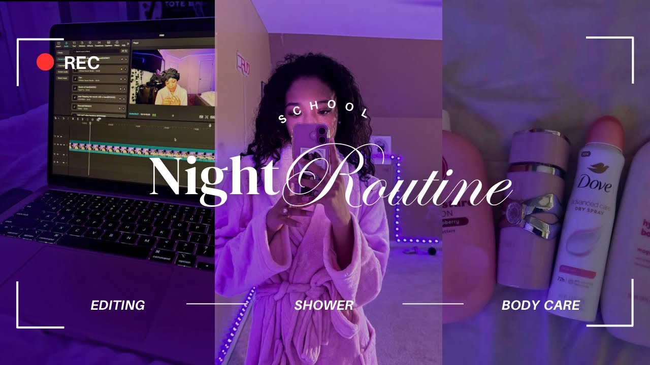 My REALISTIC School Night Routine ♡ | Cleaning, Shower Routine, Skincare, Chit chat | Miya Nevaeh